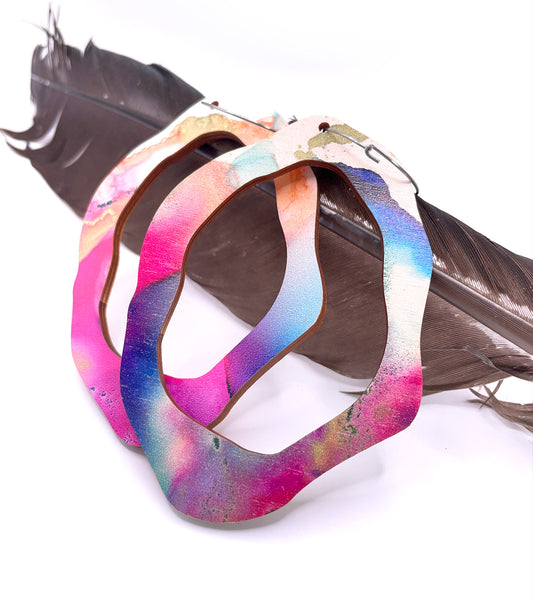 Rock Hollow Statement Spring Earrings