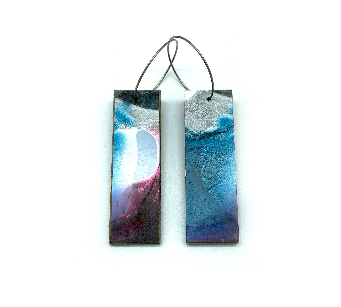 Black Beauty rectangular earrings #1