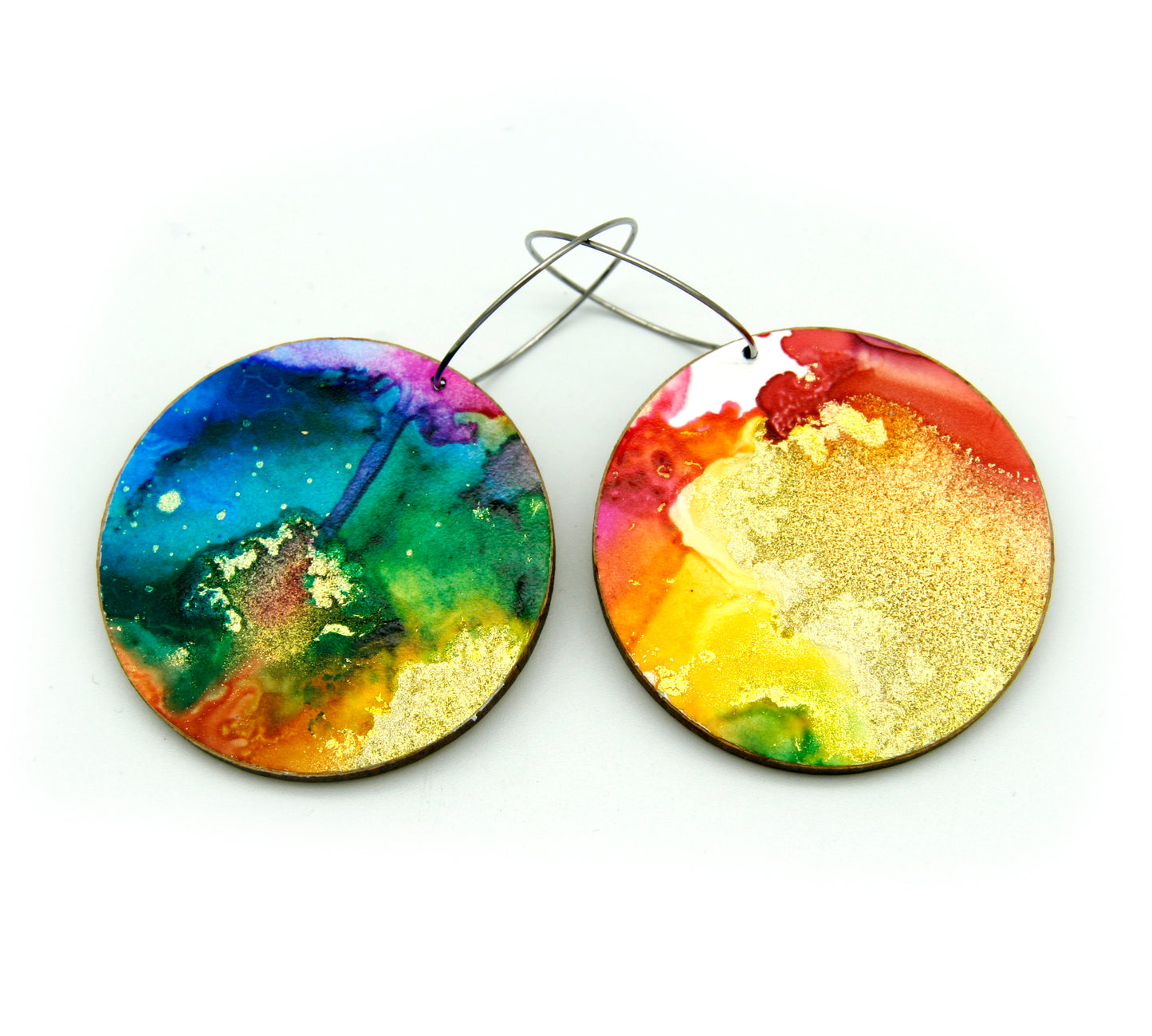 White Beauty #44 Large Original Earrings