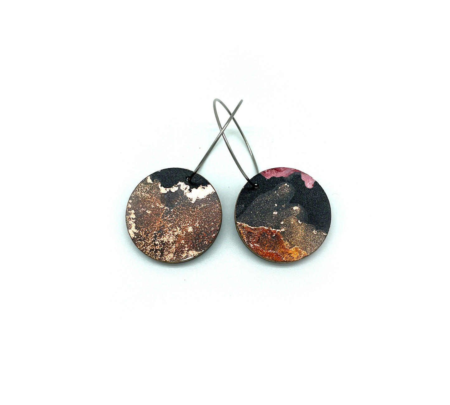 Black Beauty small disc earrings #4