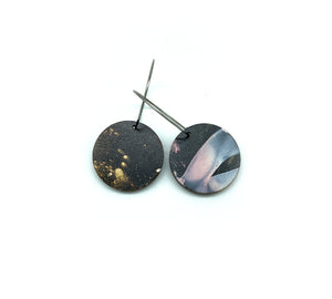 Black Beauty small disc earrings #8