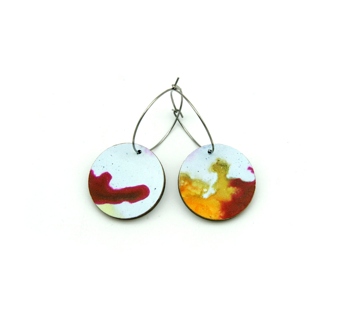 White Beauty #40 Small Original Earrings