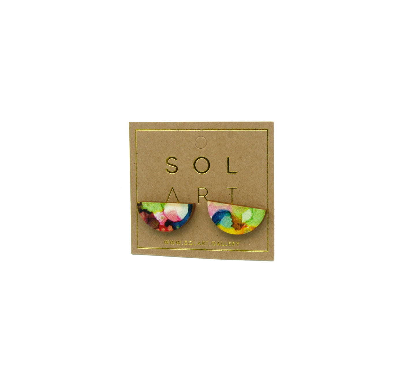 Wave Stud Moon earrings