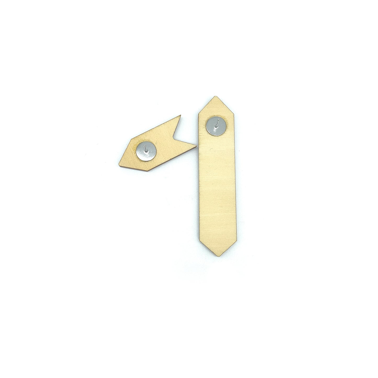 Arrow Flow Wooden Stud Earrings