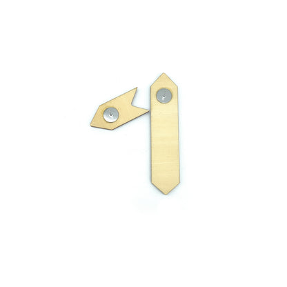 Arrow Core Wooden Stud Earrings