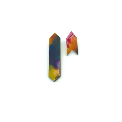 Arrow Core Wooden Stud Earrings