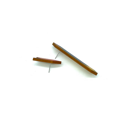 Arrow Flow Wooden Stud Earrings