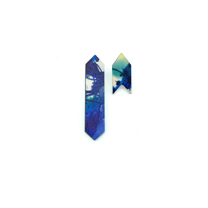 Arrow Flow Wooden Stud Earrings