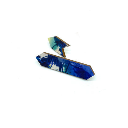 Arrow Flow Wooden Stud Earrings