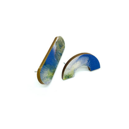 Light Core Wooden Stud Earrings