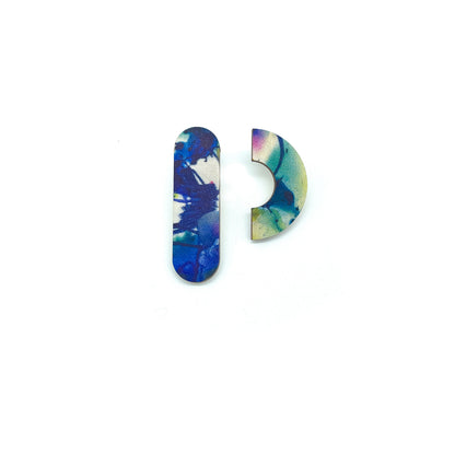 Light Flow Wooden Stud Earrings