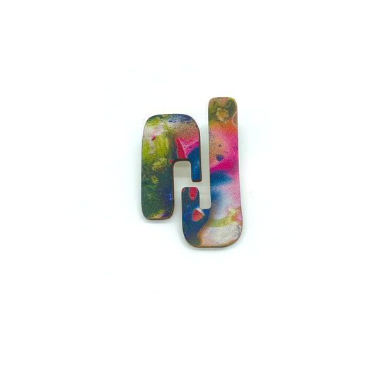 Link Core Wooden Stud Earrings