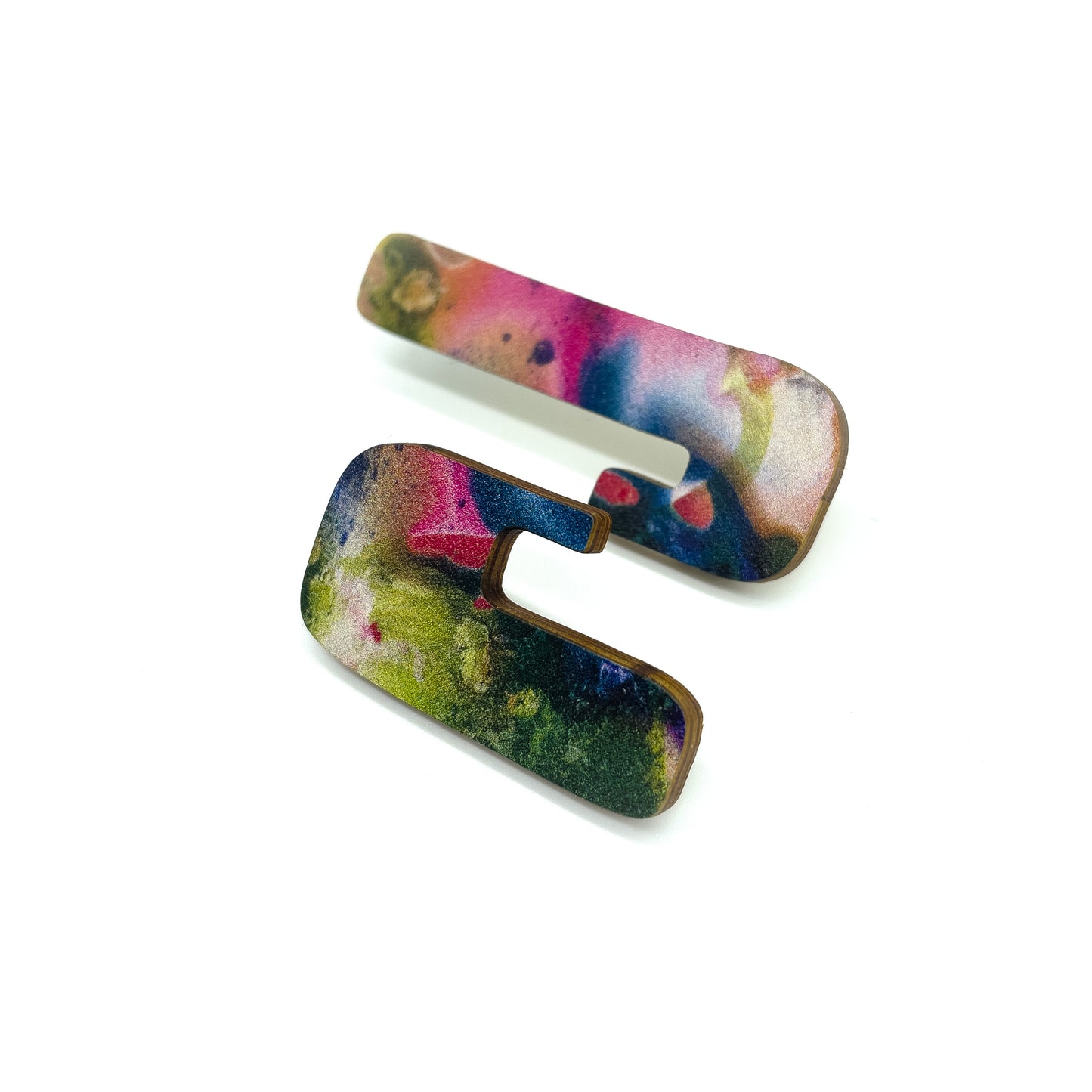 Link Core Wooden Stud Earrings