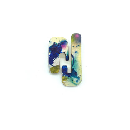Link Flow Wooden Stud Earrings
