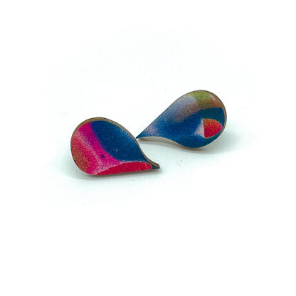 Pause Core Wooden Stud Earrings
