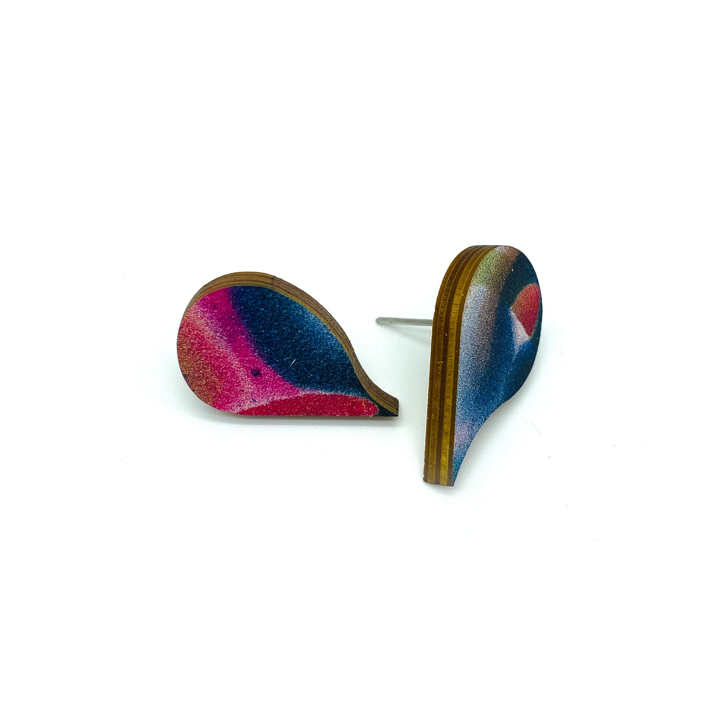 Pause Core Wooden Stud Earrings