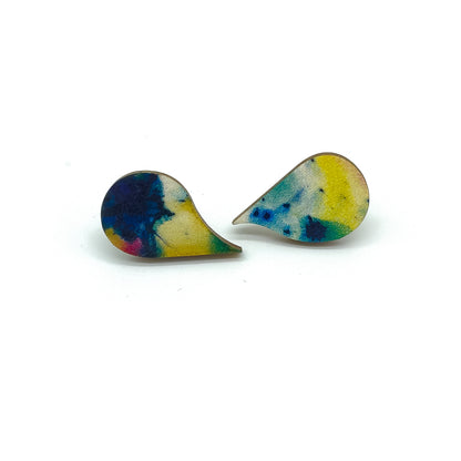 Pause Flow Wooden Stud Earrings