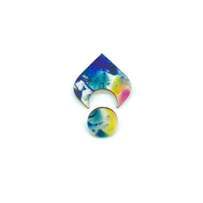 Sync Flow Wooden Stud Earrings