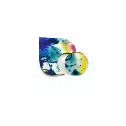 Sync Flow Wooden Stud Earrings