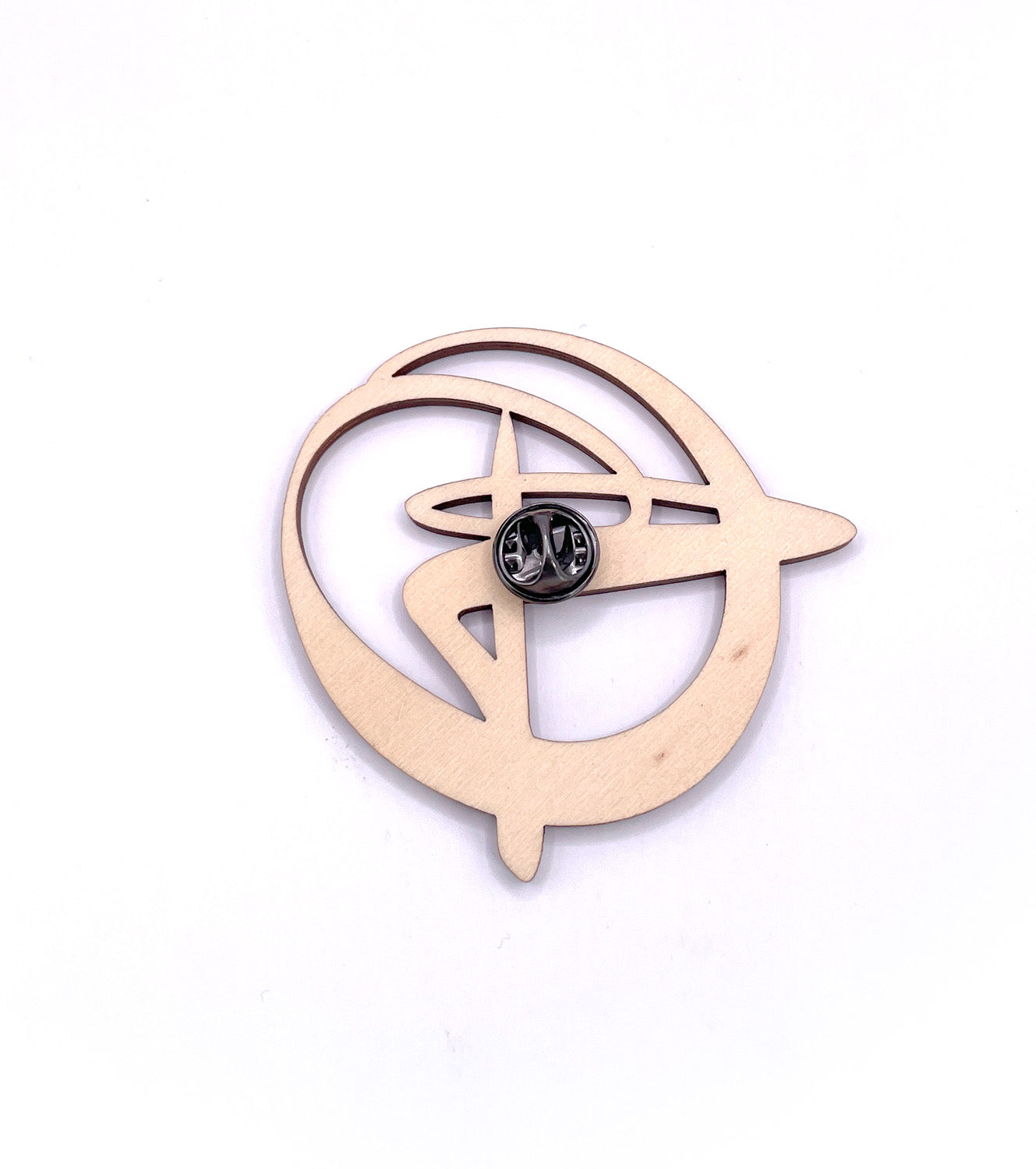 Pin Core Wooden Brooch