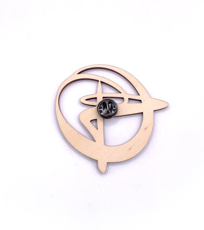 Pin Core Wooden Brooch
