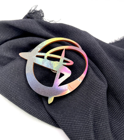 Pin Core Wooden Brooch