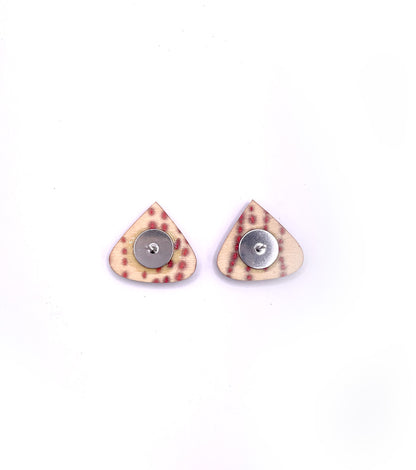 Droplet Stud Heart Earrings