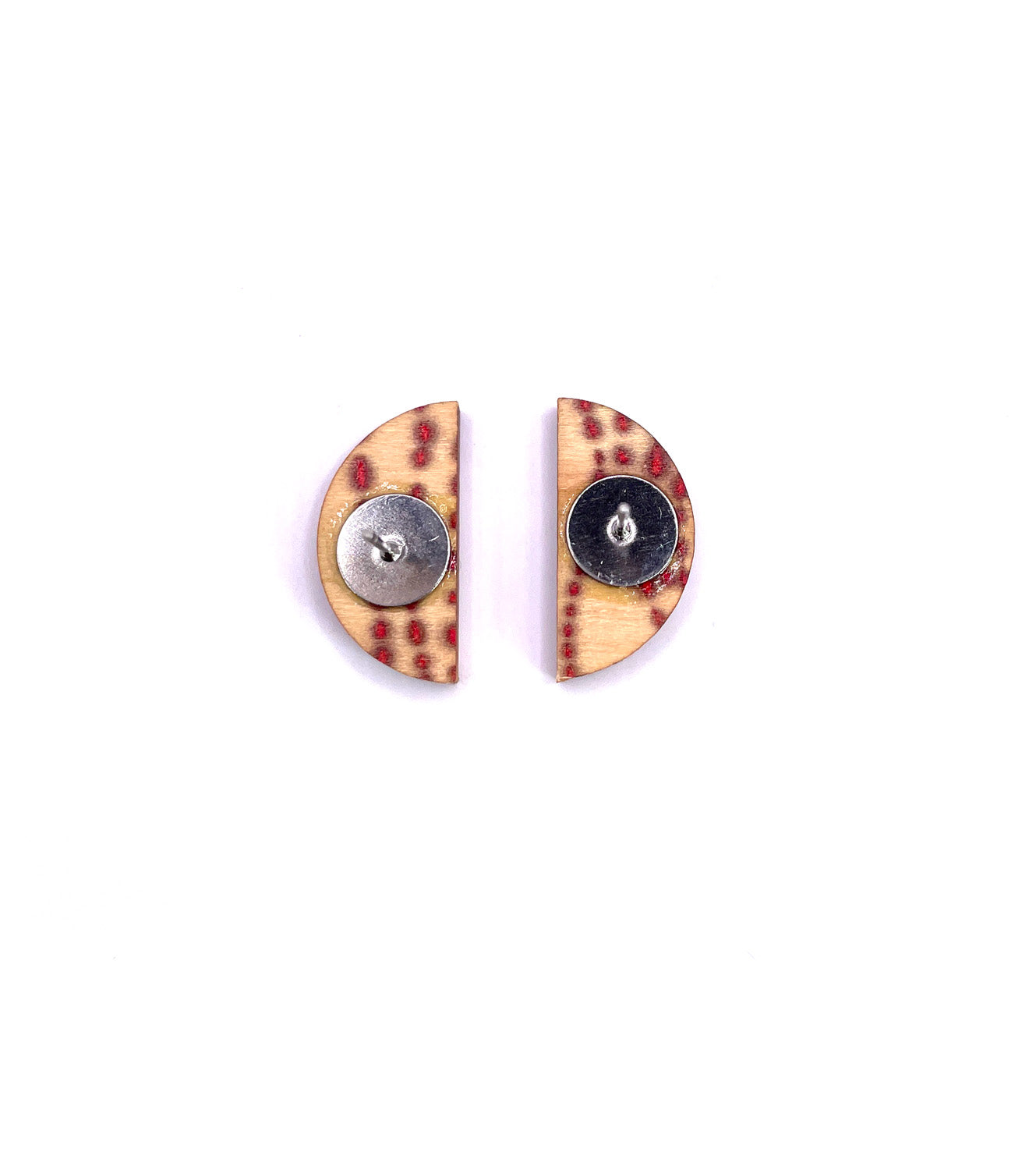 Moon Stud Heart Earrings