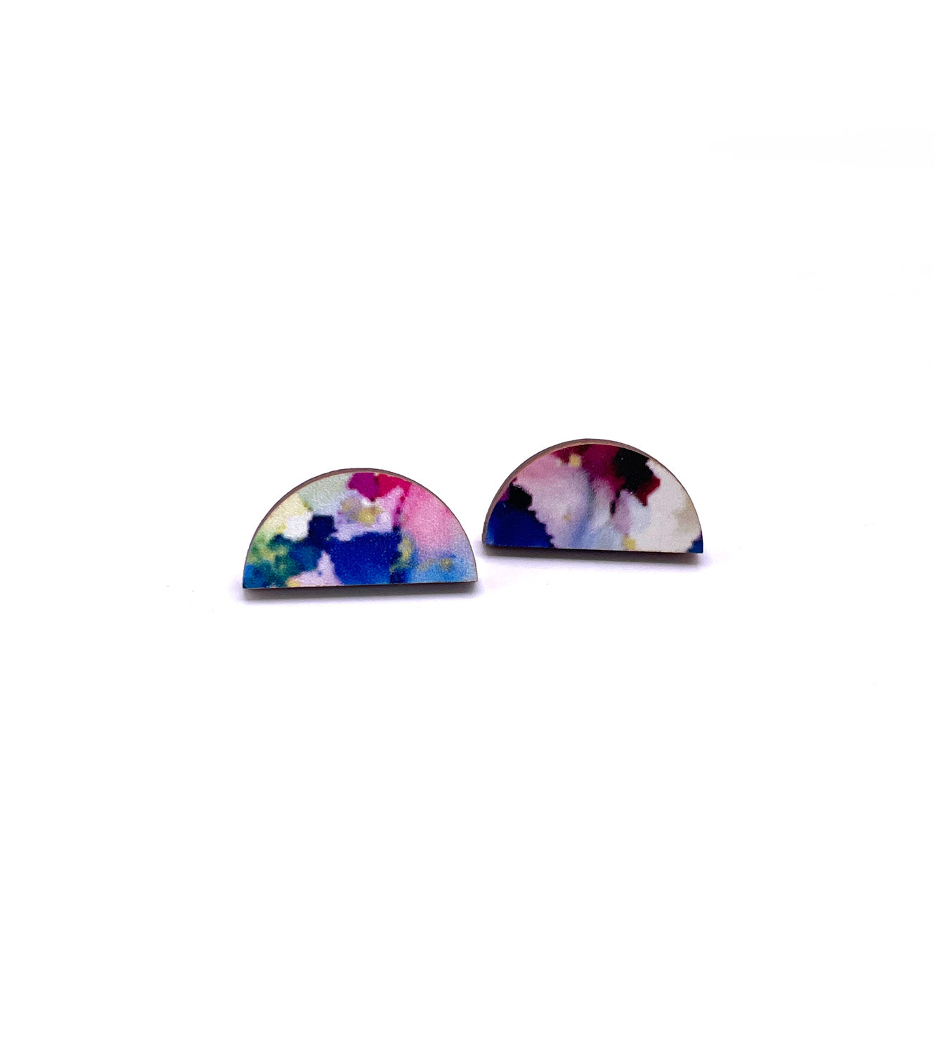 Moon Stud Heart Earrings