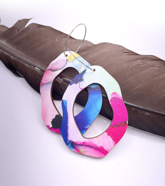 Rock Hollow Heart Earrings