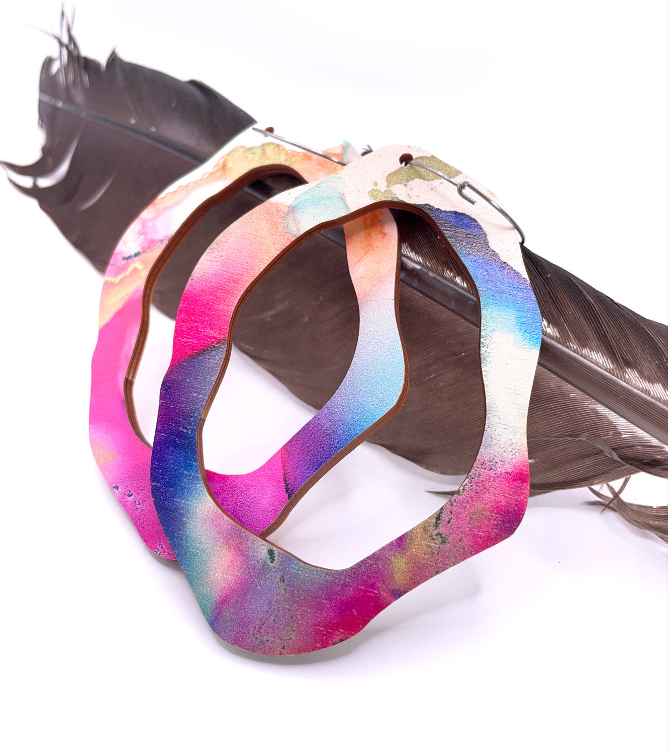 Rock Hollow Statement Spring Earrings