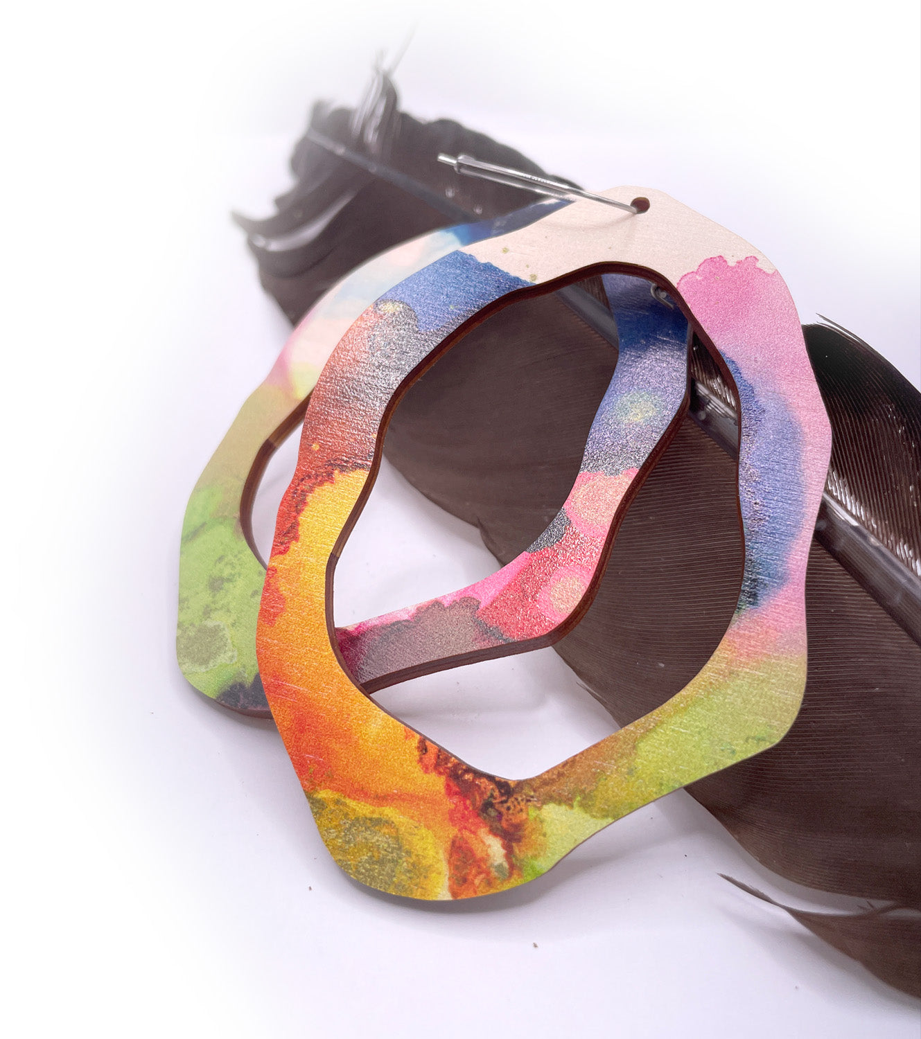 Rock Hollow Statement Wave Earrings