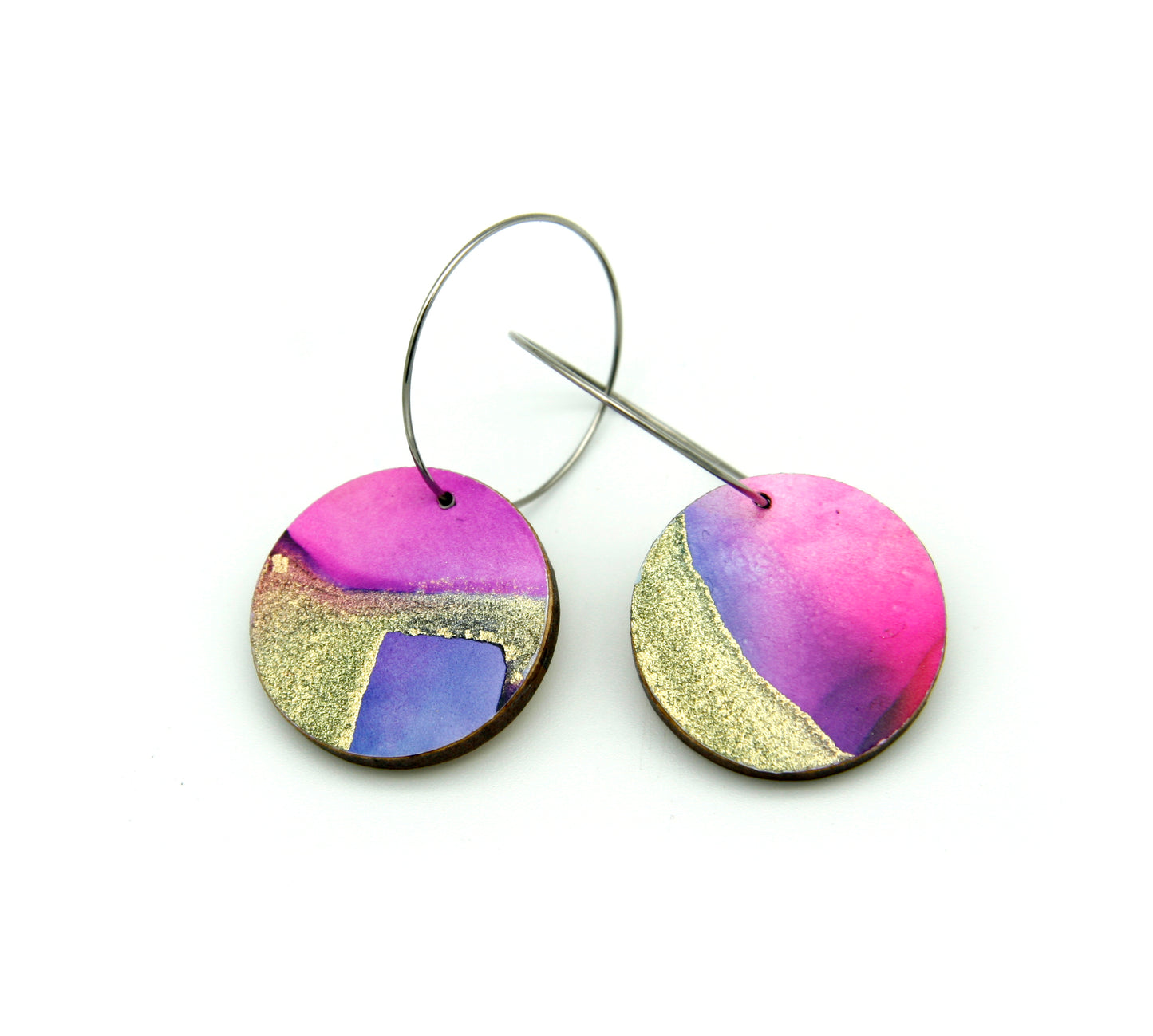 White Beauty small disc earrings #28