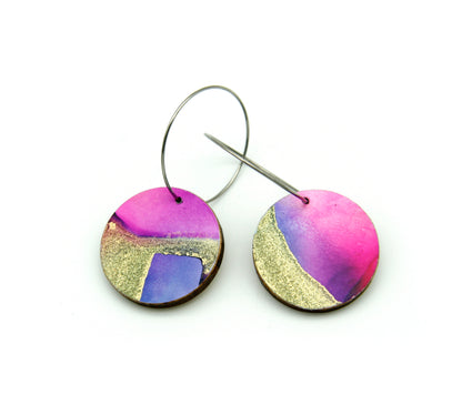 White Beauty small disc earrings #28
