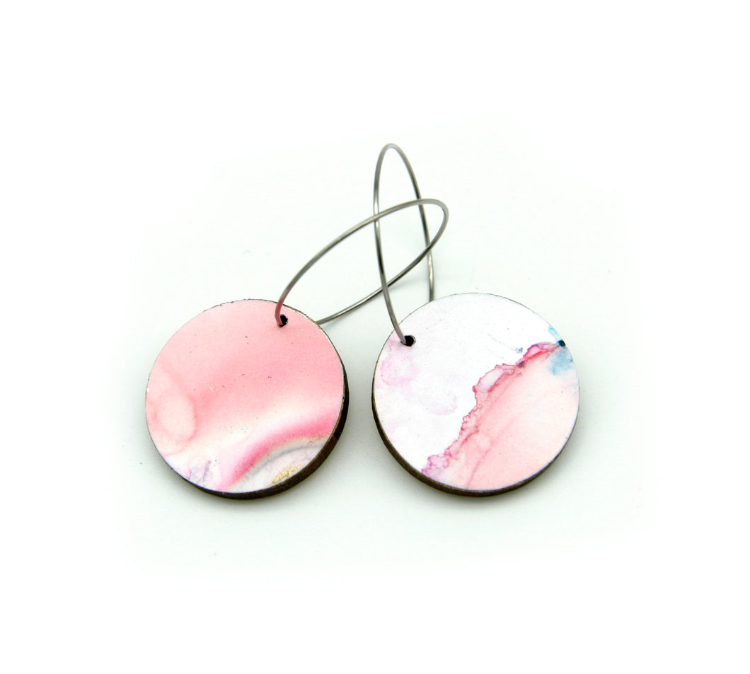 White Beauty small disc earrings #26