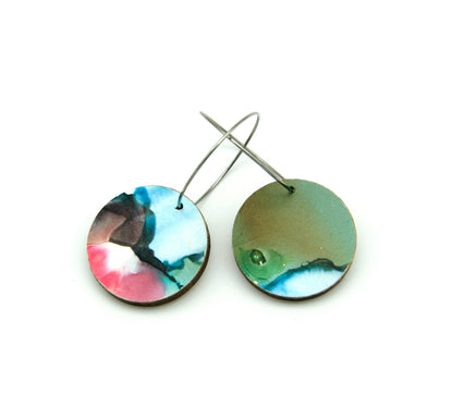 White Beauty small disc earrings #25