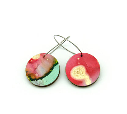 White Beauty small disc earrings #29