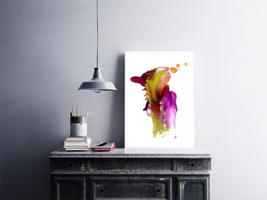 Purple Gold Alcohol Ink Printable