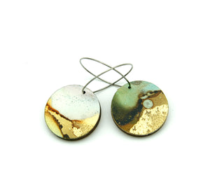 White Beauty small disc earrings #13