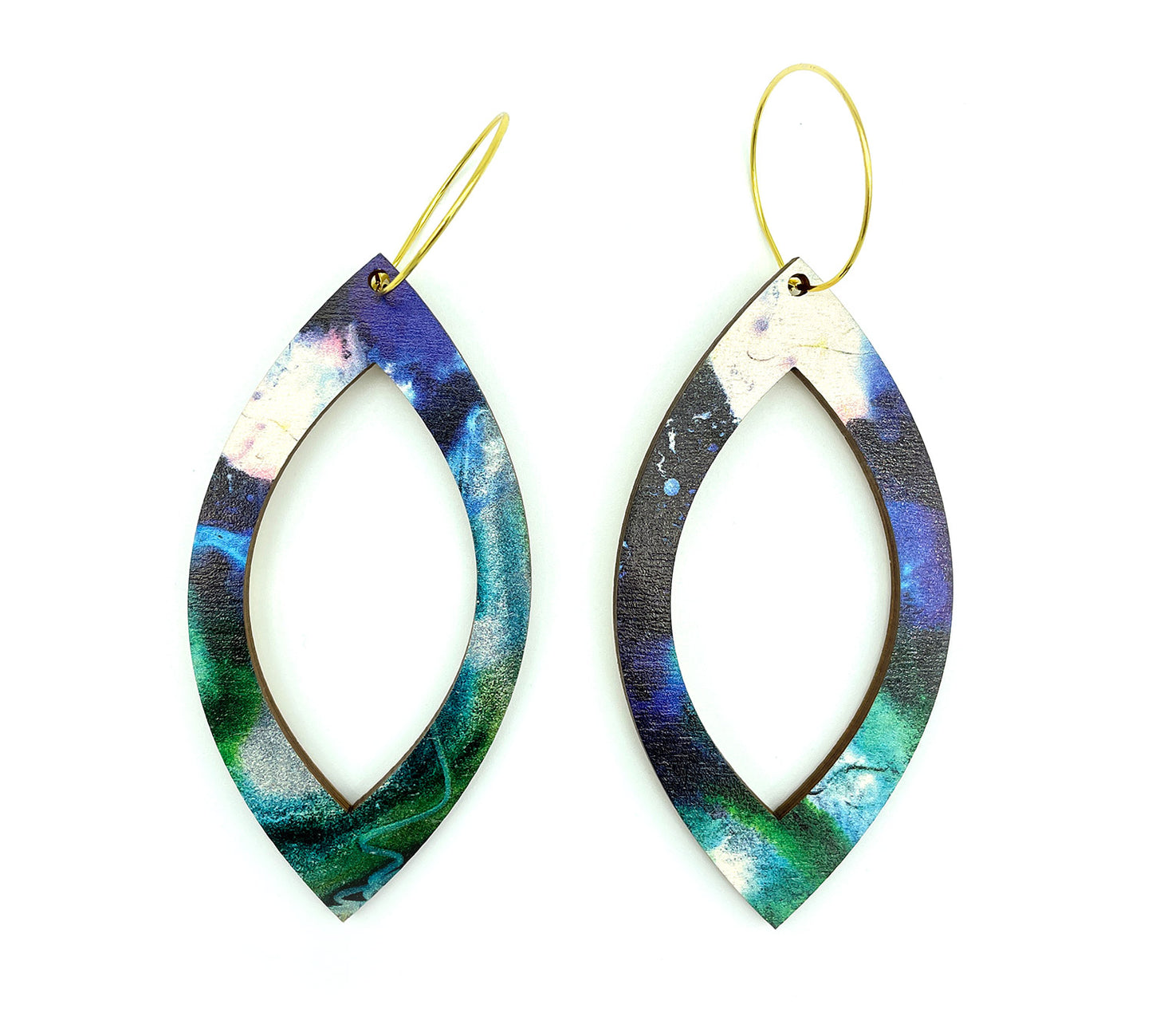 Night Leaf Statement Earrings