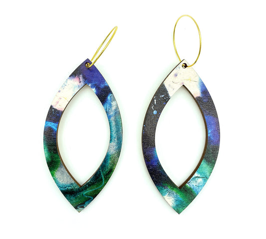 Night Leaf Statement Earrings