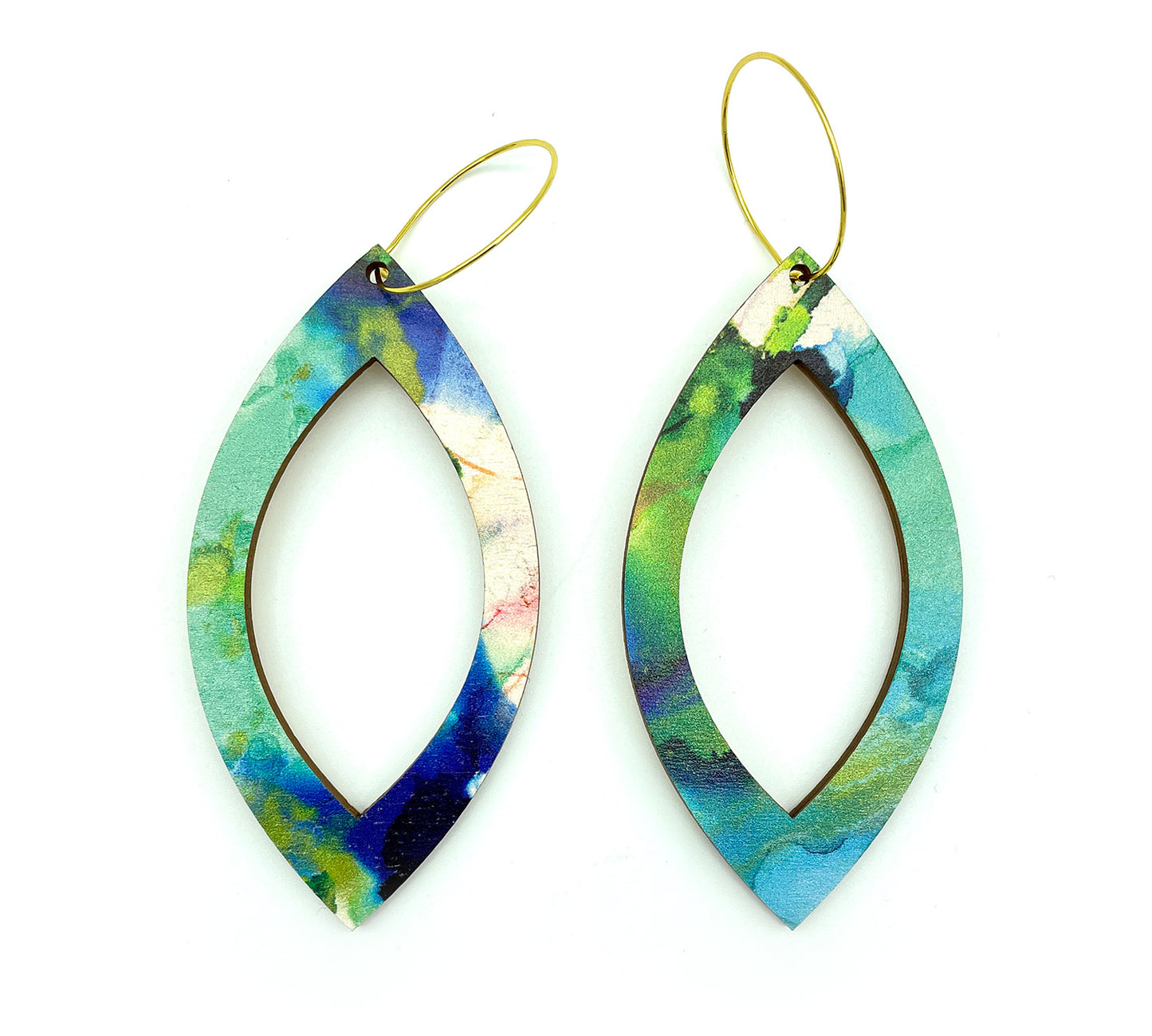 Leaf Statement Wash Earrings