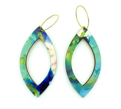 Leaf Statement Wash Earrings