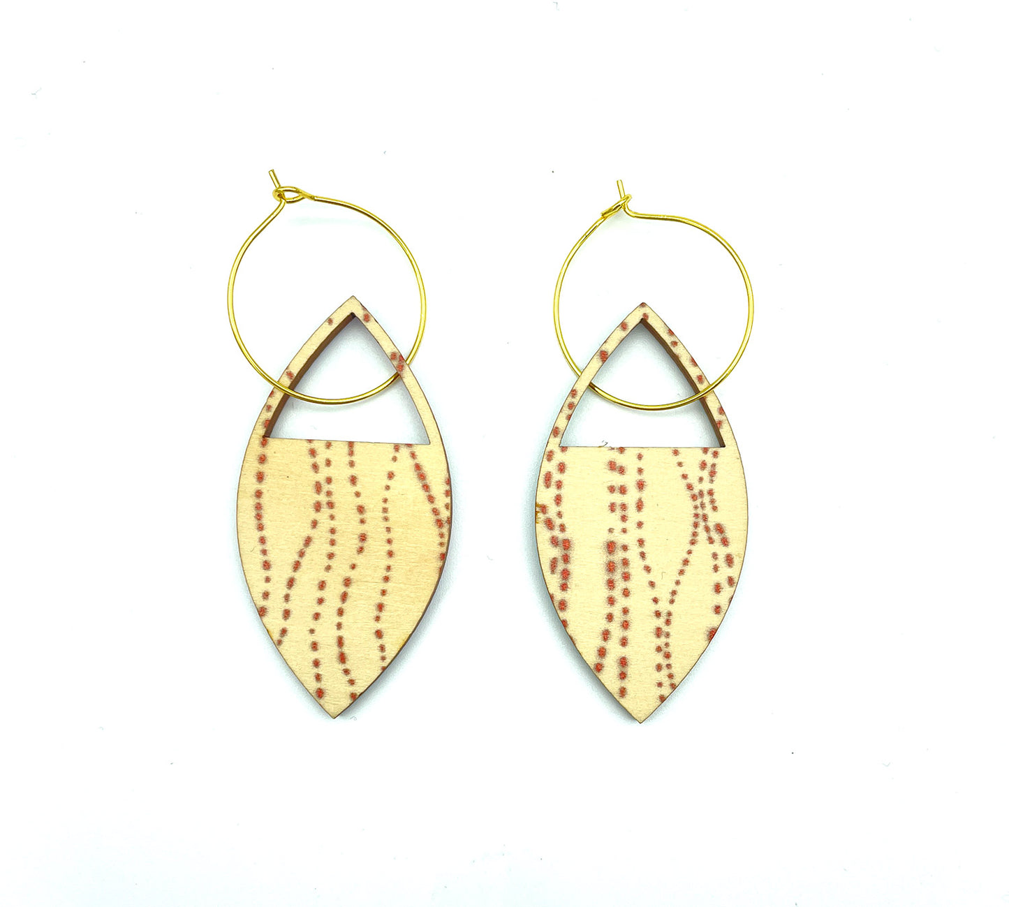 Wash Leaf Tri Statement Earrings