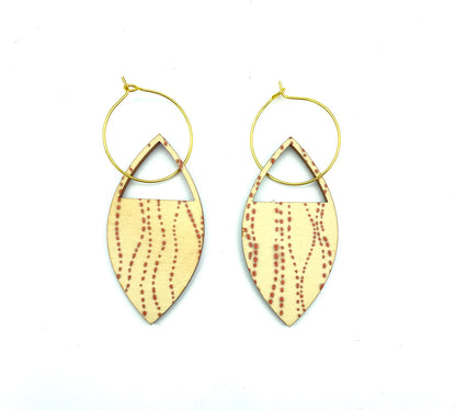 Wash Leaf Tri Statement Earrings