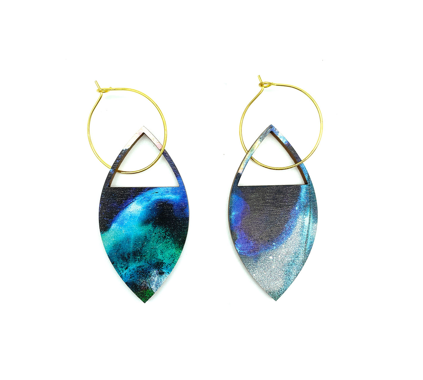Leaf Tri Night Earrings
