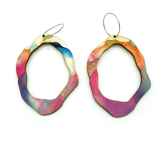 Spring Rock Hollow Statement Earrings