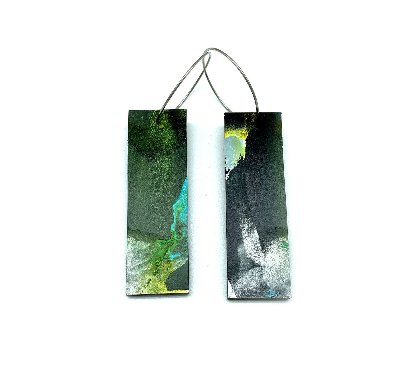Black Beauty rectangular earrings #3