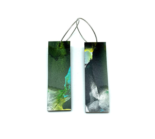 Black Beauty rectangular earrings #3