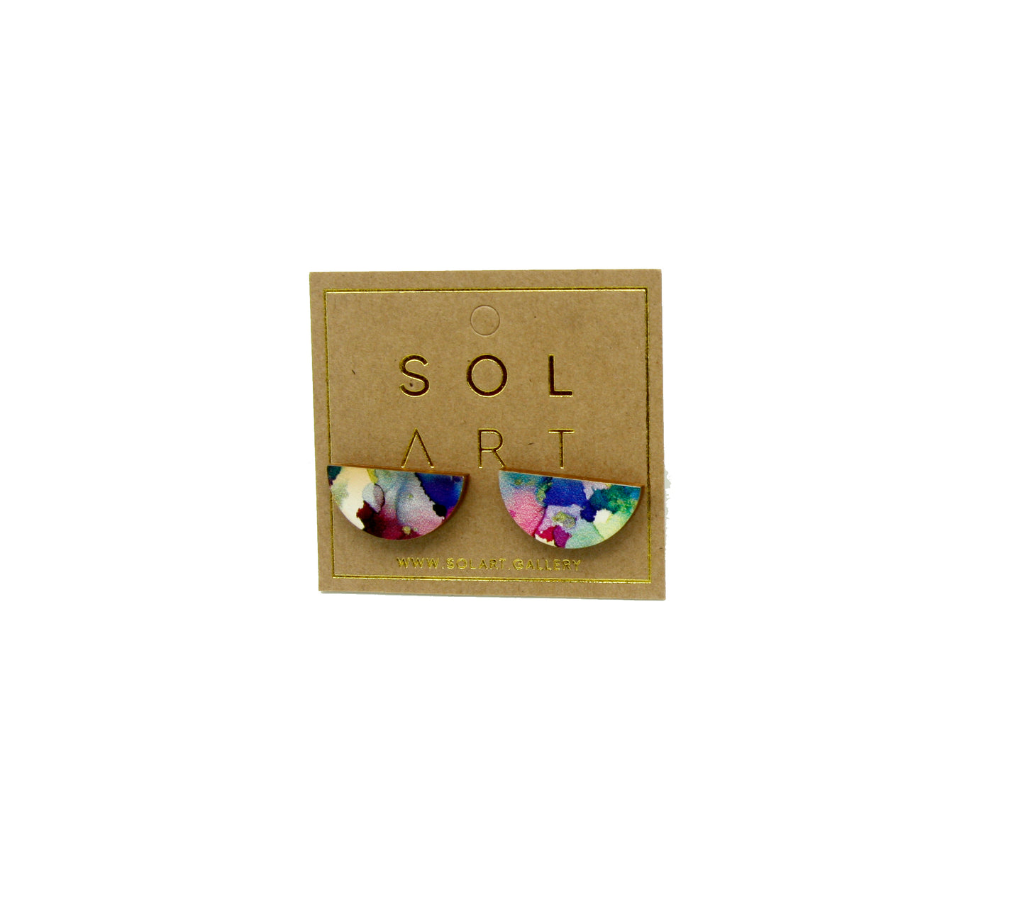 Heart Stud Moon earrings